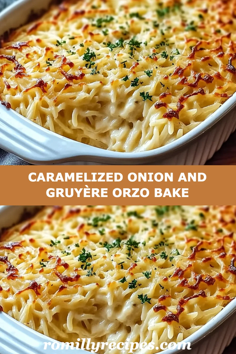 Caramelized Onion and Gruyère Orzo Bake Recipe