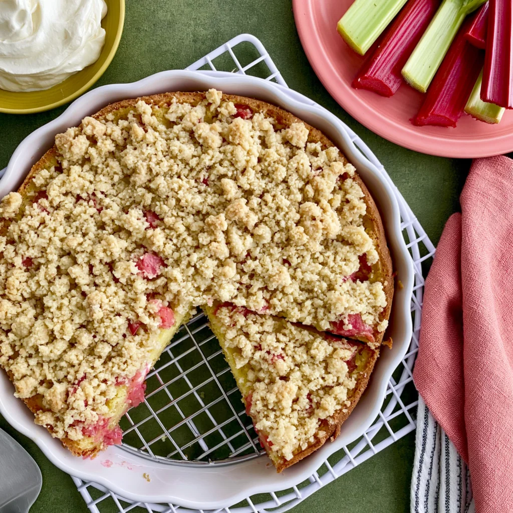 Classic German Rhubarb Cake Recipe (Deliciously Tart and Sweet!)