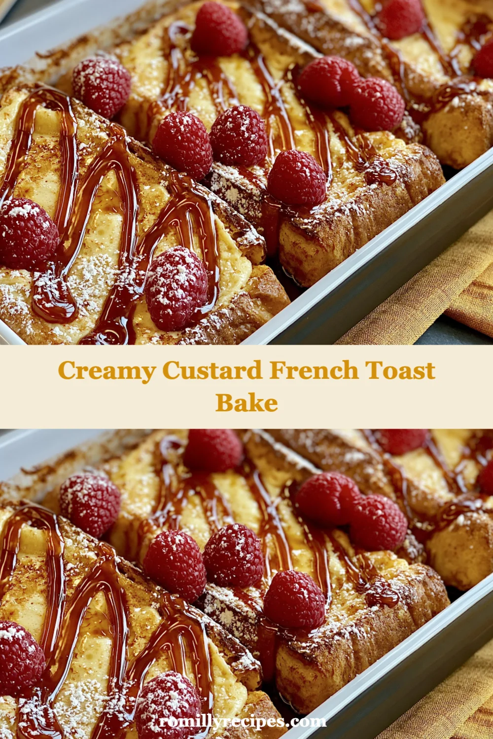 Indulge in a Creamy Custard French Toast Bake for the Perfect Breakfast Delight!