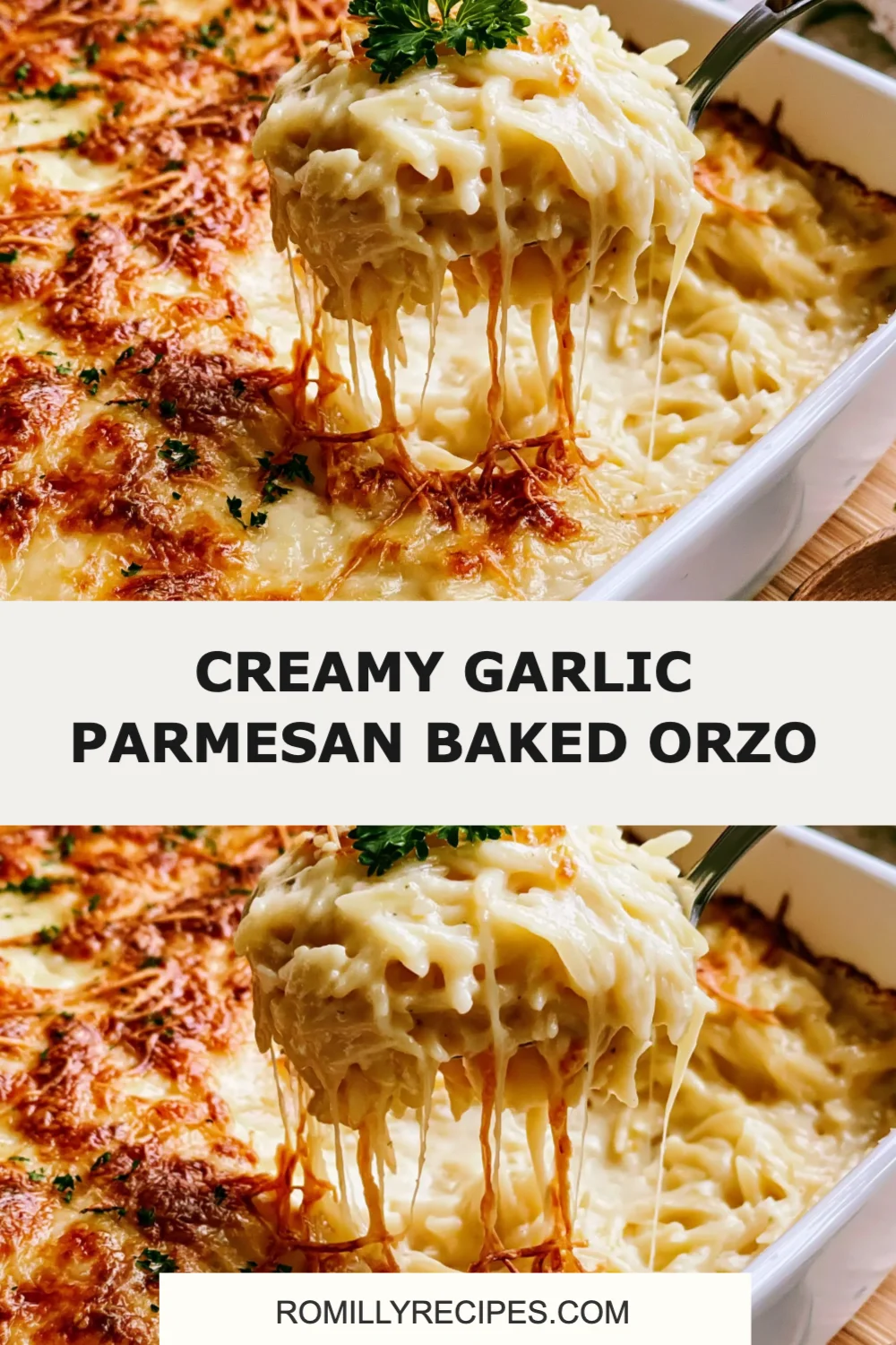 Creamy Garlic Parmesan Baked Orzo: A Cozy Comfort Food You'll Love to Make!