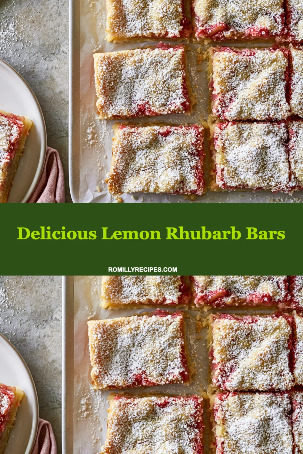 Delicious Lemon Rhubarb Bars - A Refreshing Dessert Recipe You Must Try!