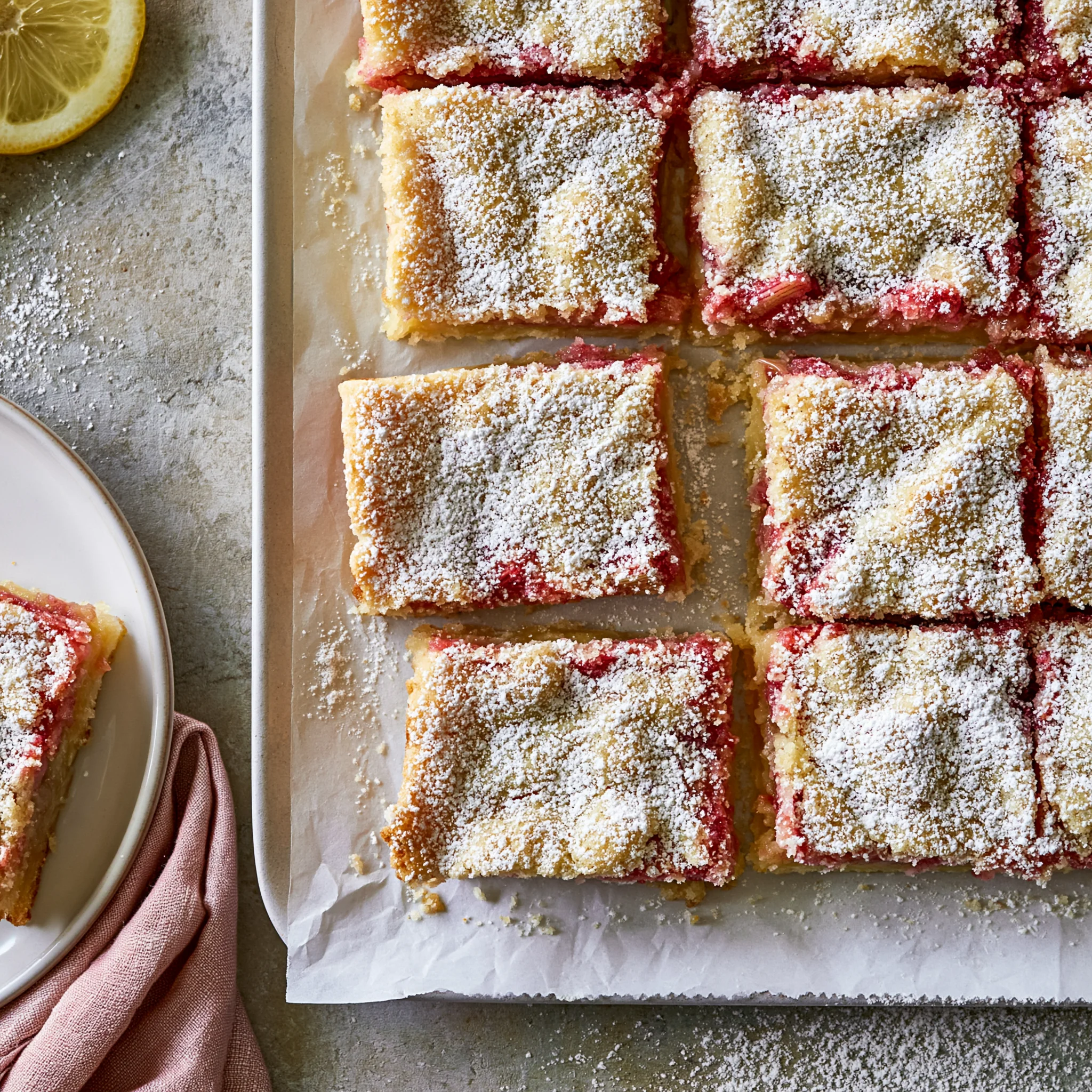 Delicious Lemon Rhubarb Bars Recipe