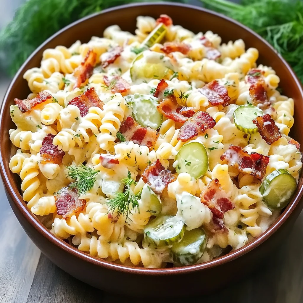 Dill Pickle Bacon Pasta Salad Recipe (Perfect for Summer!)