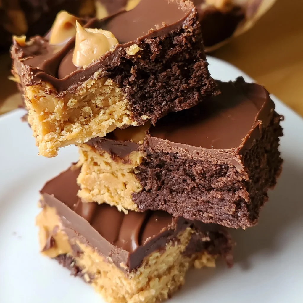 Double Chocolate Buckeye Blondies Recipe