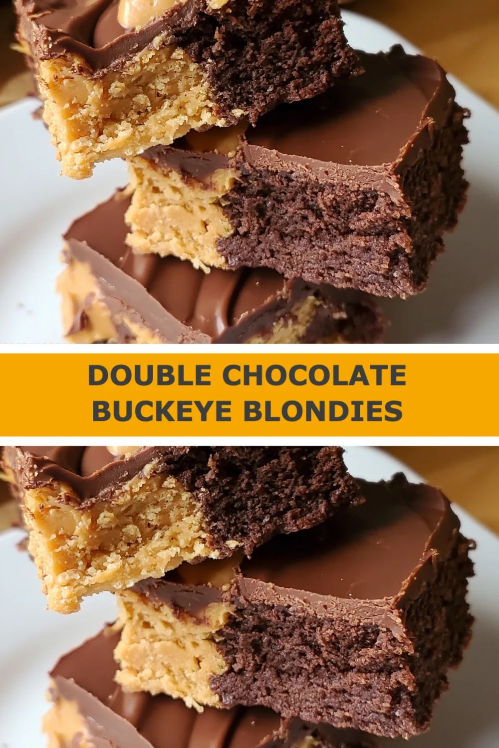 Indulge in Decadence with Double Chocolate Buckeye Blondies You Can't Resist!