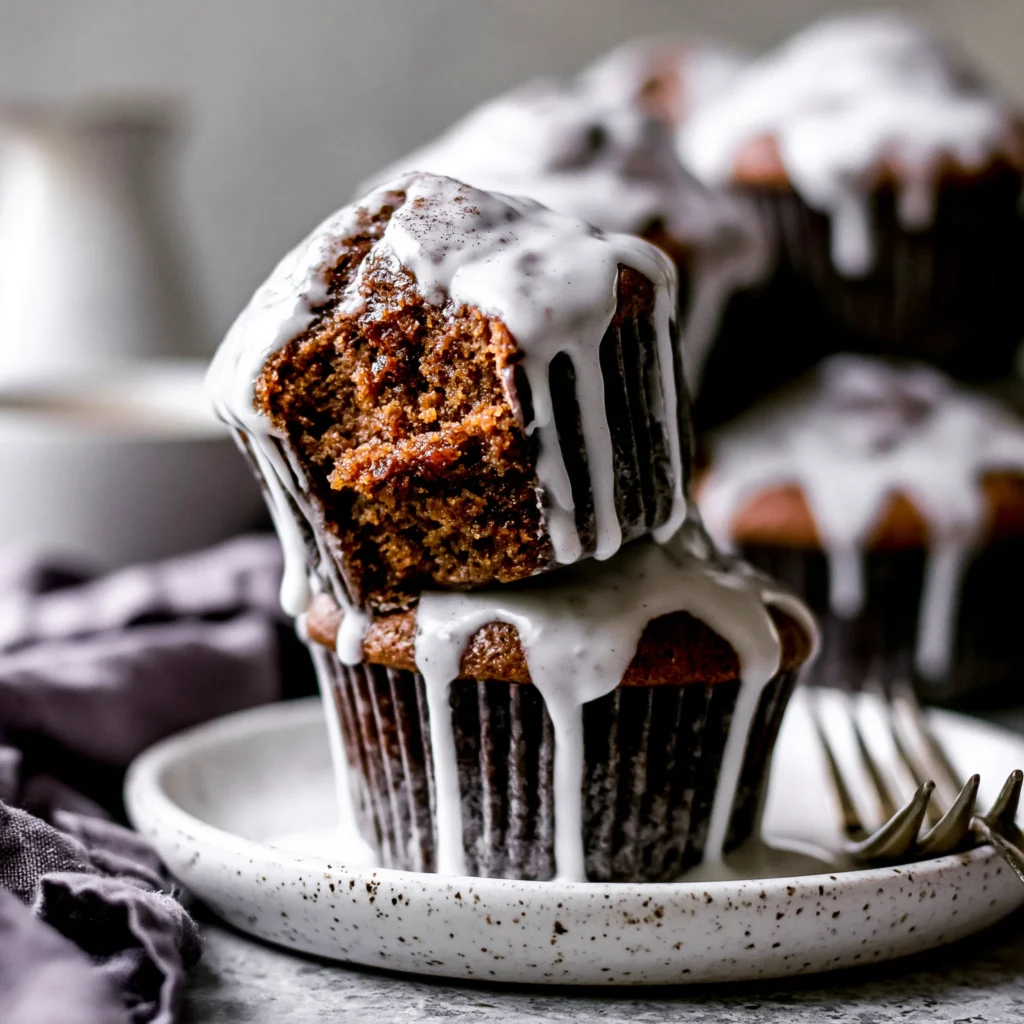 Glazed Gingerbread Muffins Recipe (Perfect for the Holidays!)