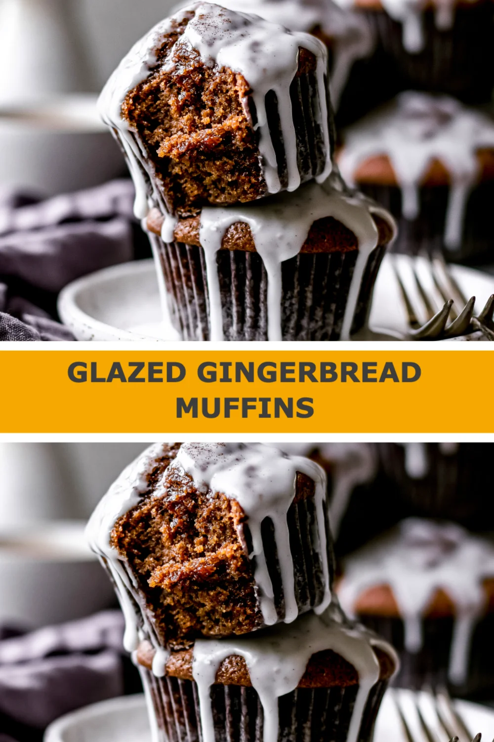 Irresistible Glazed Gingerbread Muffins Perfect for the Holiday Season!
