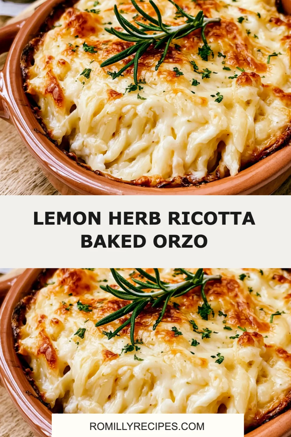 Lemon Herb Ricotta Baked Orzo: A Creamy, Comforting Dish for Busy Weeknights!