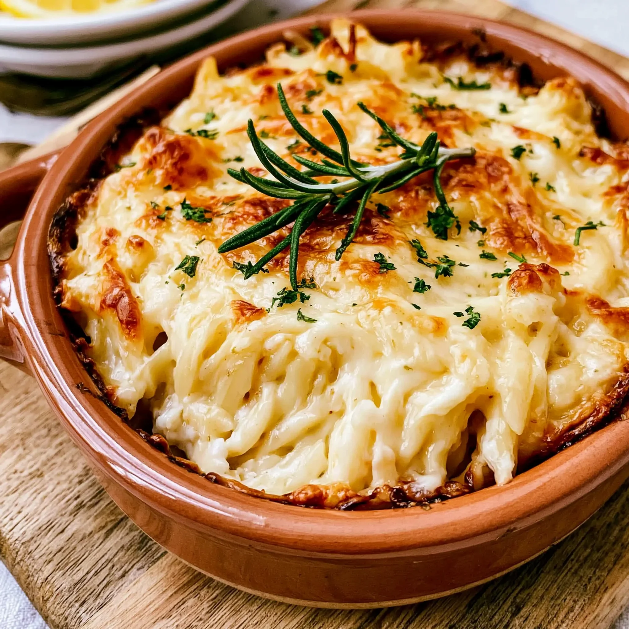 Lemon Herb Ricotta Baked Orzo Recipe