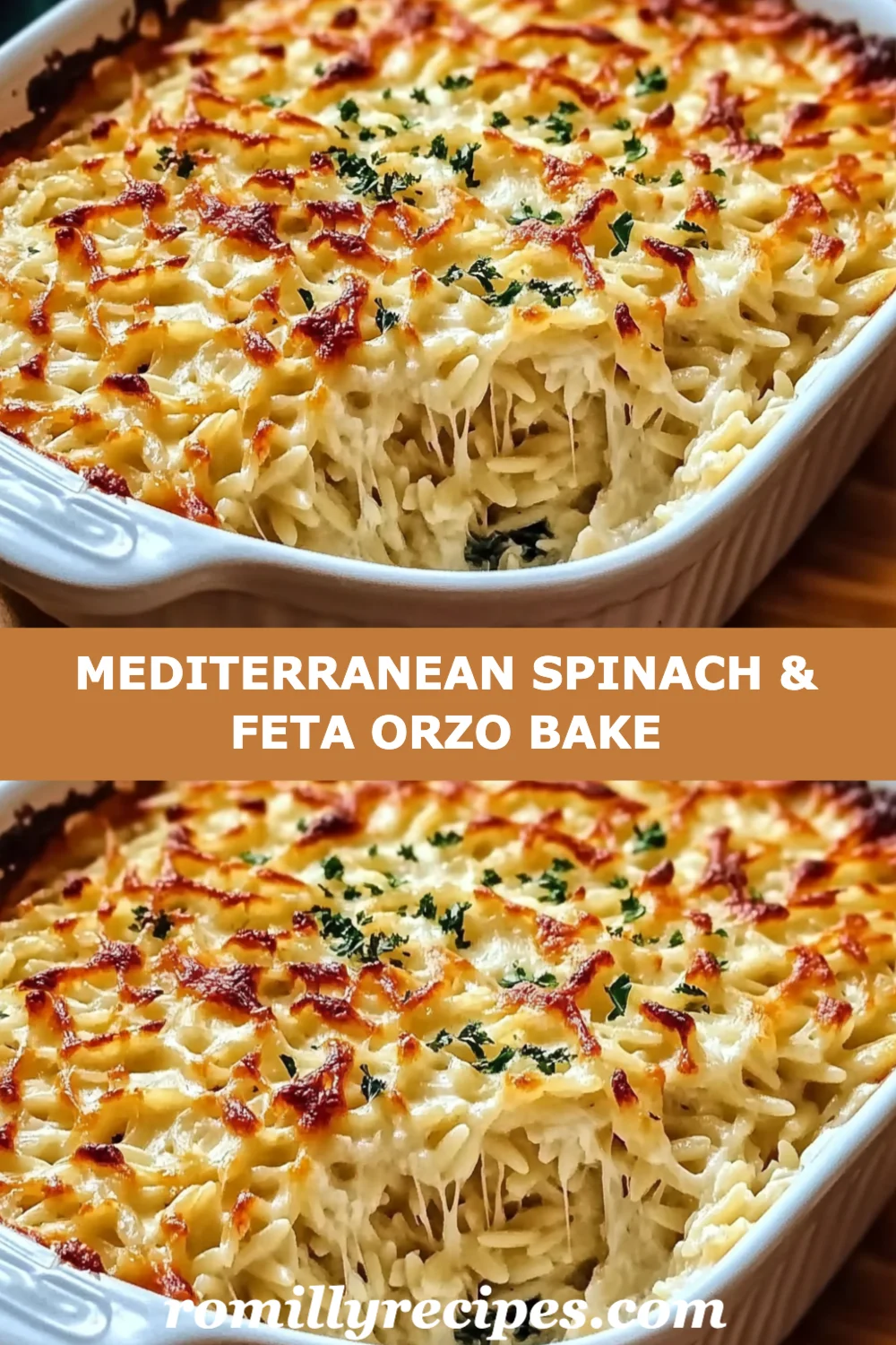 Mediterranean Spinach & Feta Orzo Bake Recipe