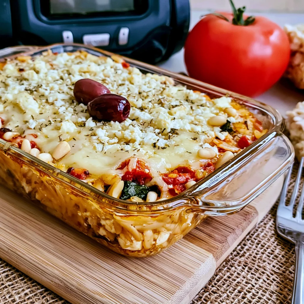 Mediterranean Spinach & Feta Orzo Bake Recipe (One Skillet Wonder!)