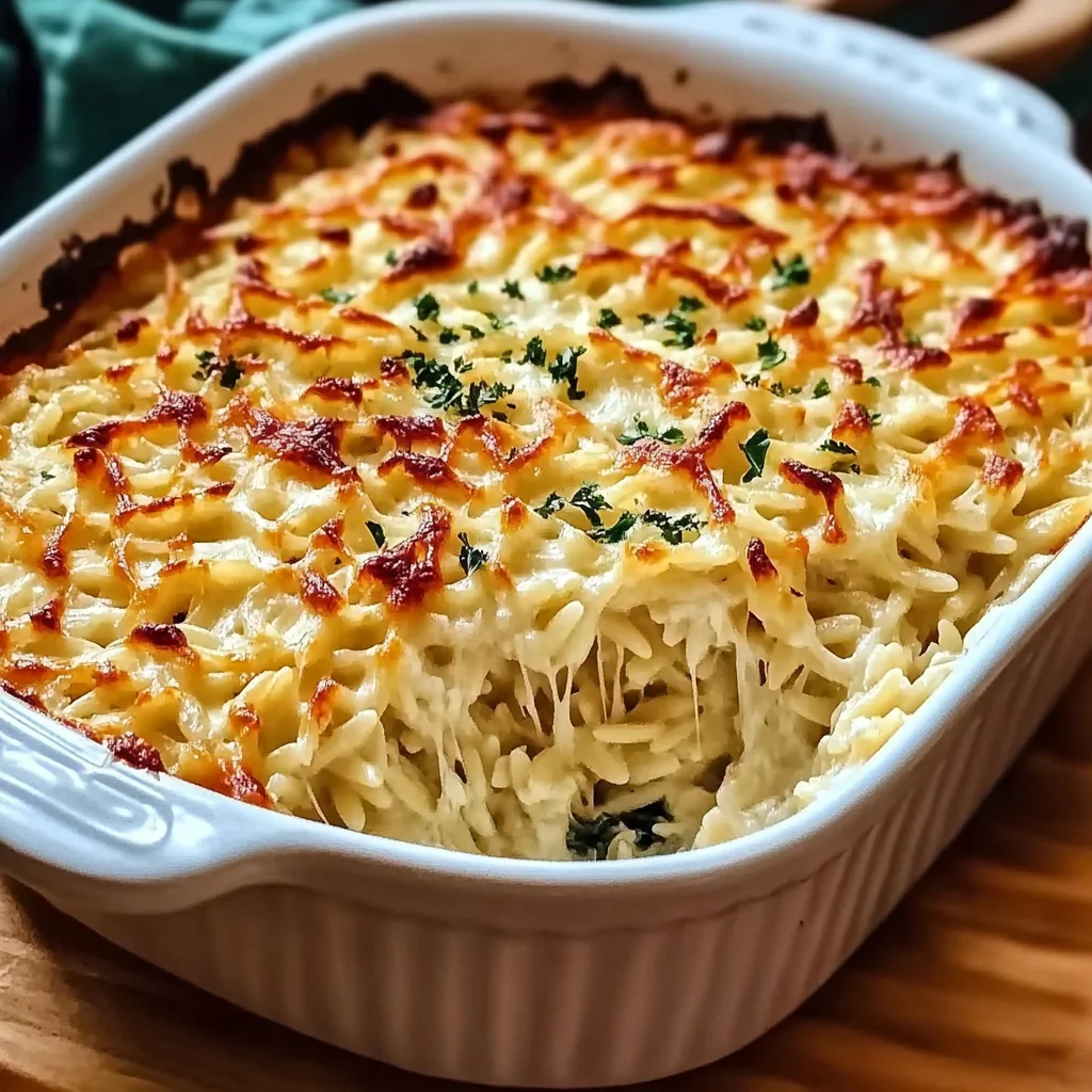 Mediterranean Spinach & Feta Orzo Bake Recipe