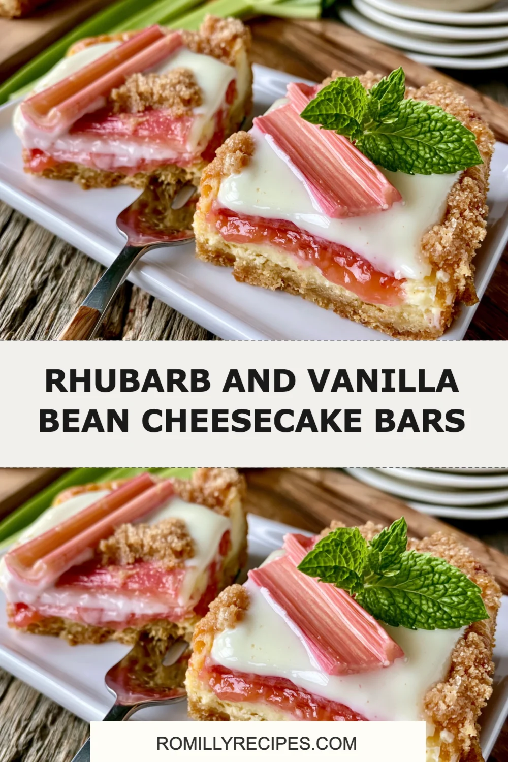 Irresistible Rhubarb and Vanilla Bean Cheesecake Bars Perfect for Your Spring Gatherings!
