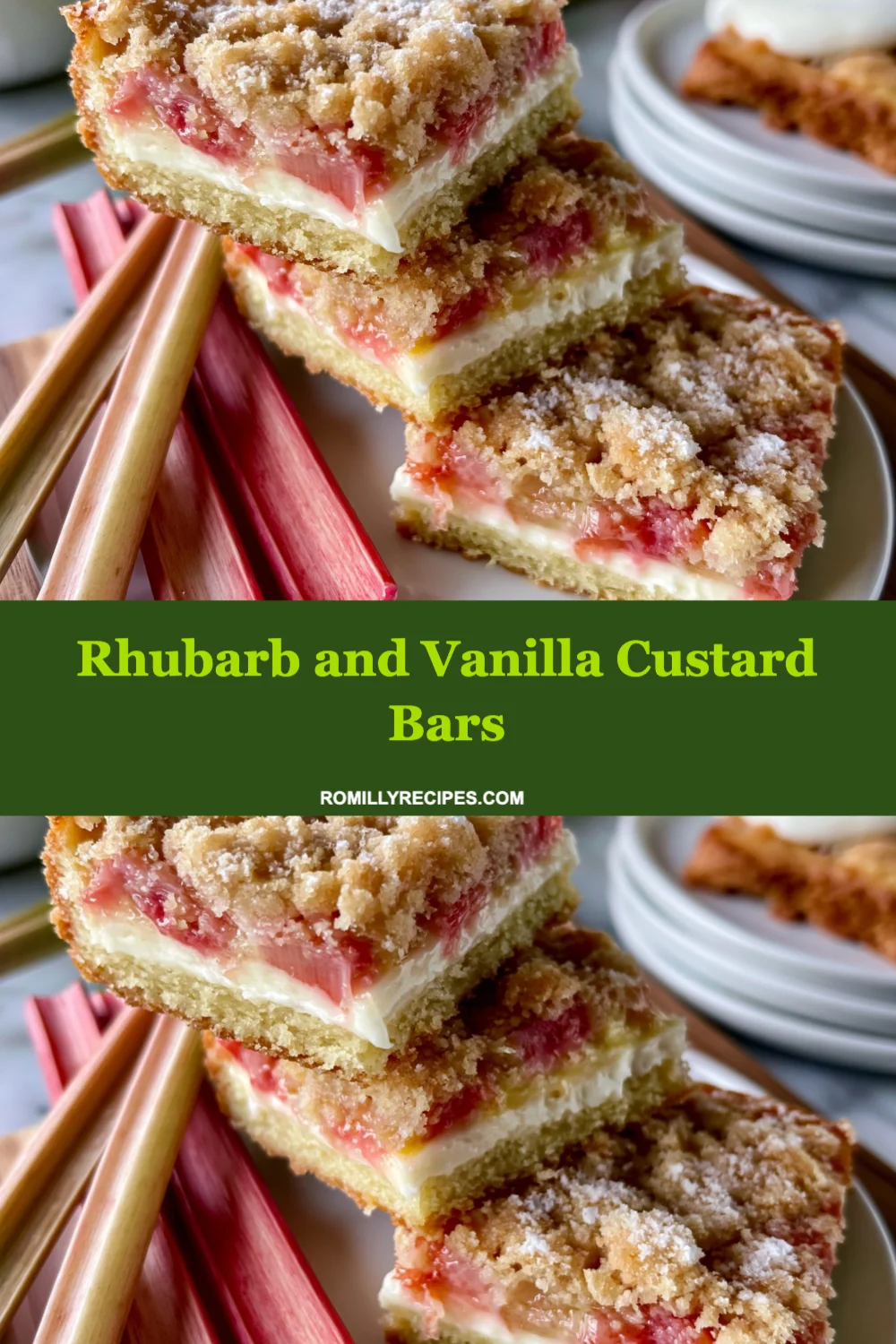 Delicious Rhubarb and Vanilla Custard Bars You'll Want to Make for Every Gathering!