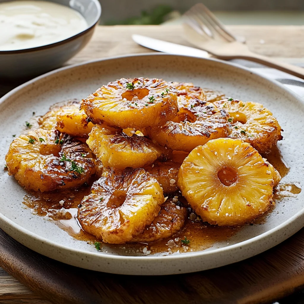 Rum Soaked Fried Pineapple Recipe (Tropical Delight!)