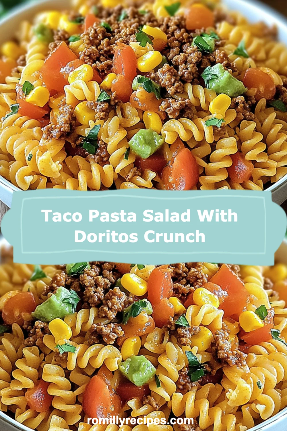 Taco Pasta Salad with Doritos Crunch: A Flavorful Dish for Any Occasion!