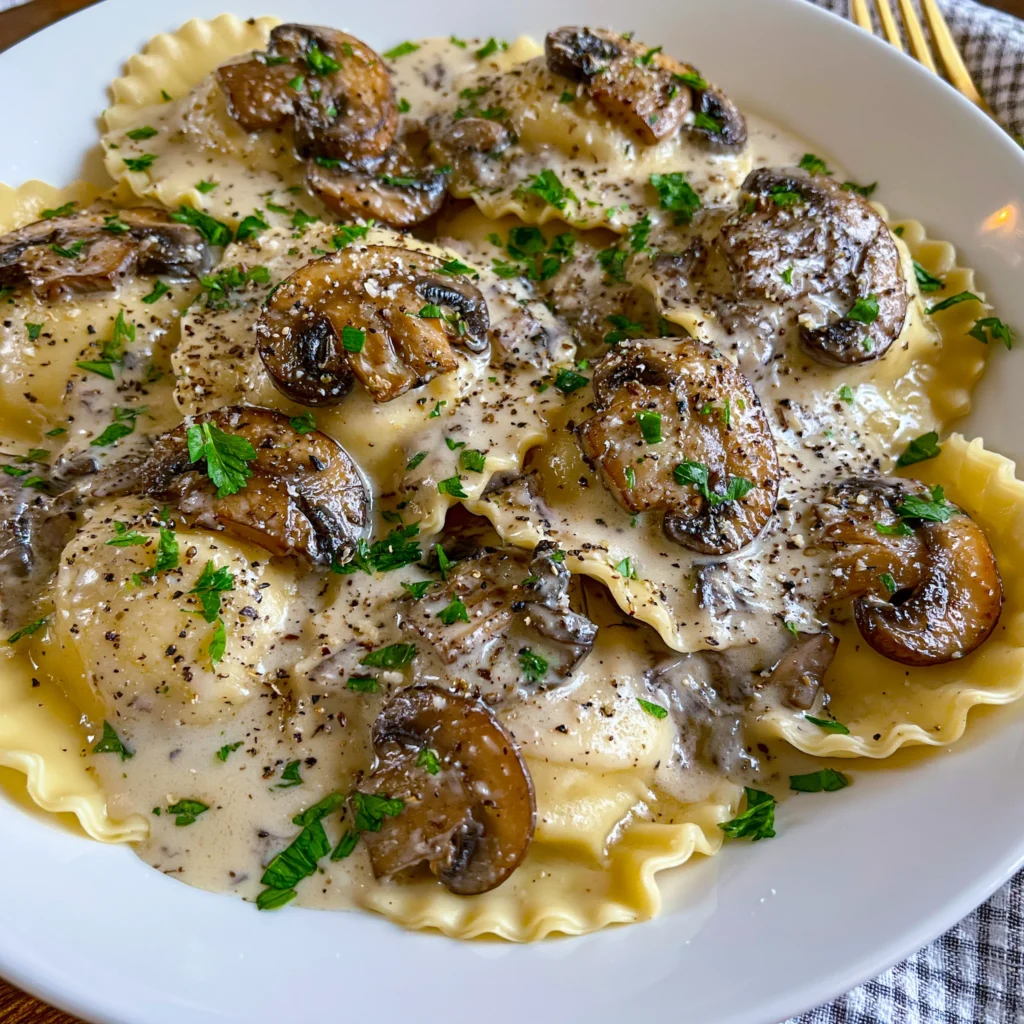 Creamy Mushroom Ravioli Sauce Recipe