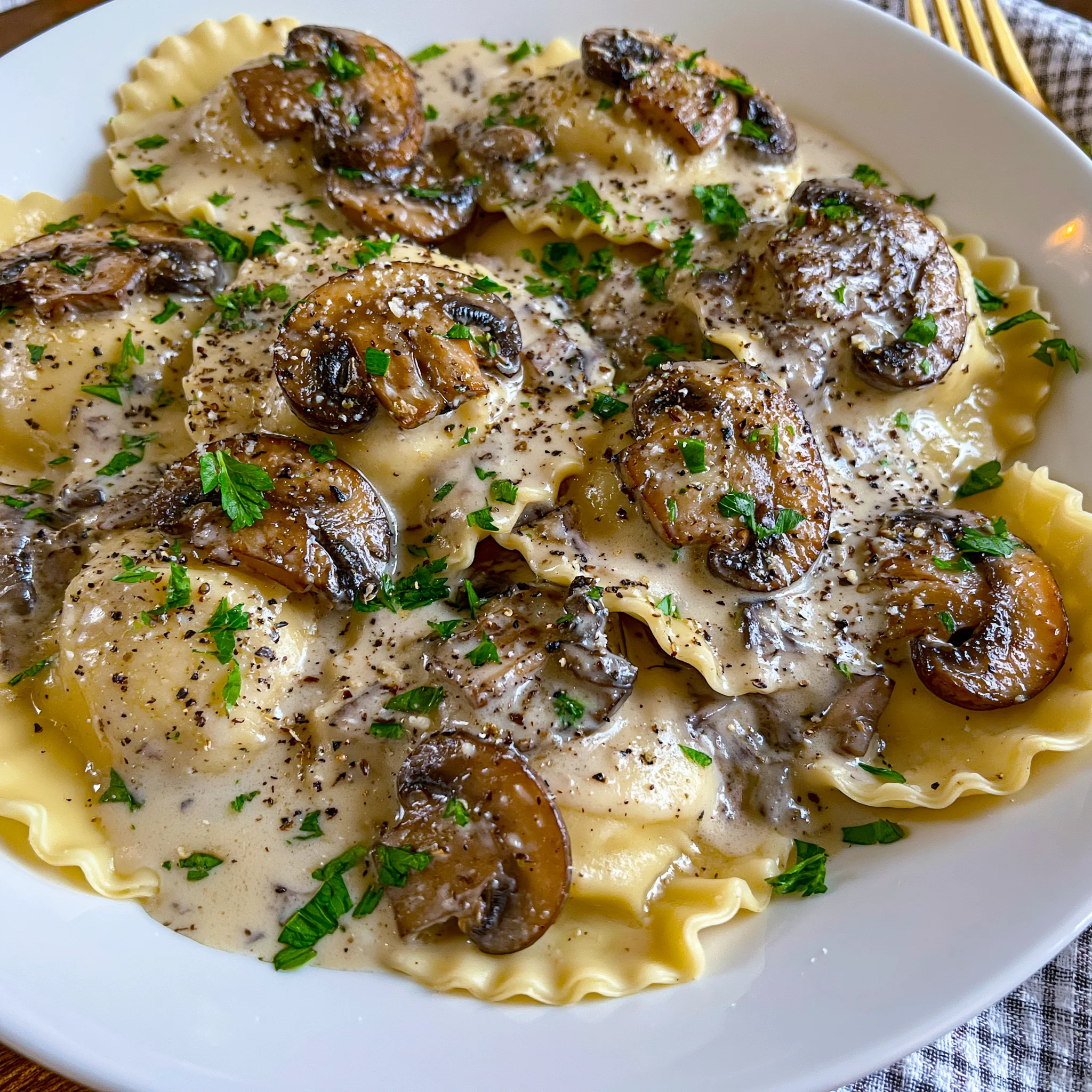 Creamy Mushroom Ravioli Sauce Recipe