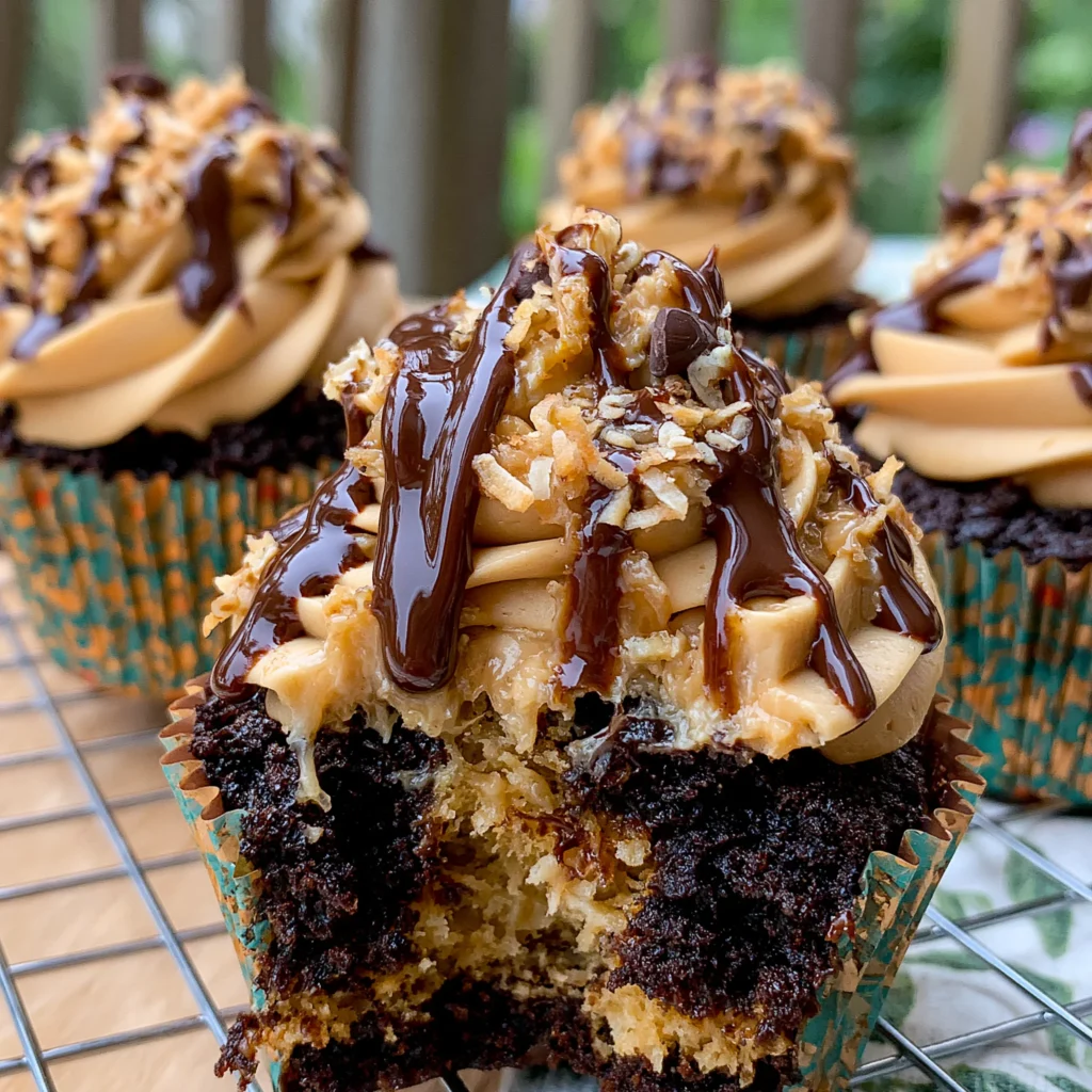 Decadent Samoa Cookie Cupcakes Recipe