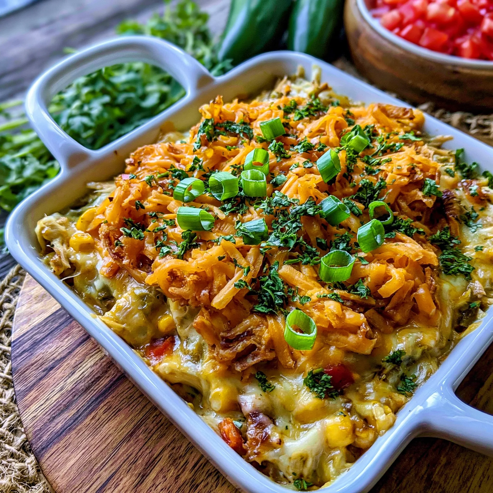 Homemade Hatch Green Chili Chicken Casserole Recipe (Easy Comfort Food)