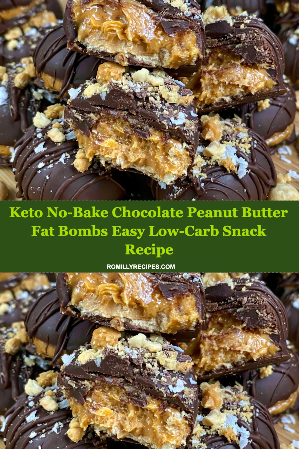 Keto No-Bake Chocolate Peanut Butter Fat Bombs - Easy, Guilt-Free Low-Carb Snack Recipe!