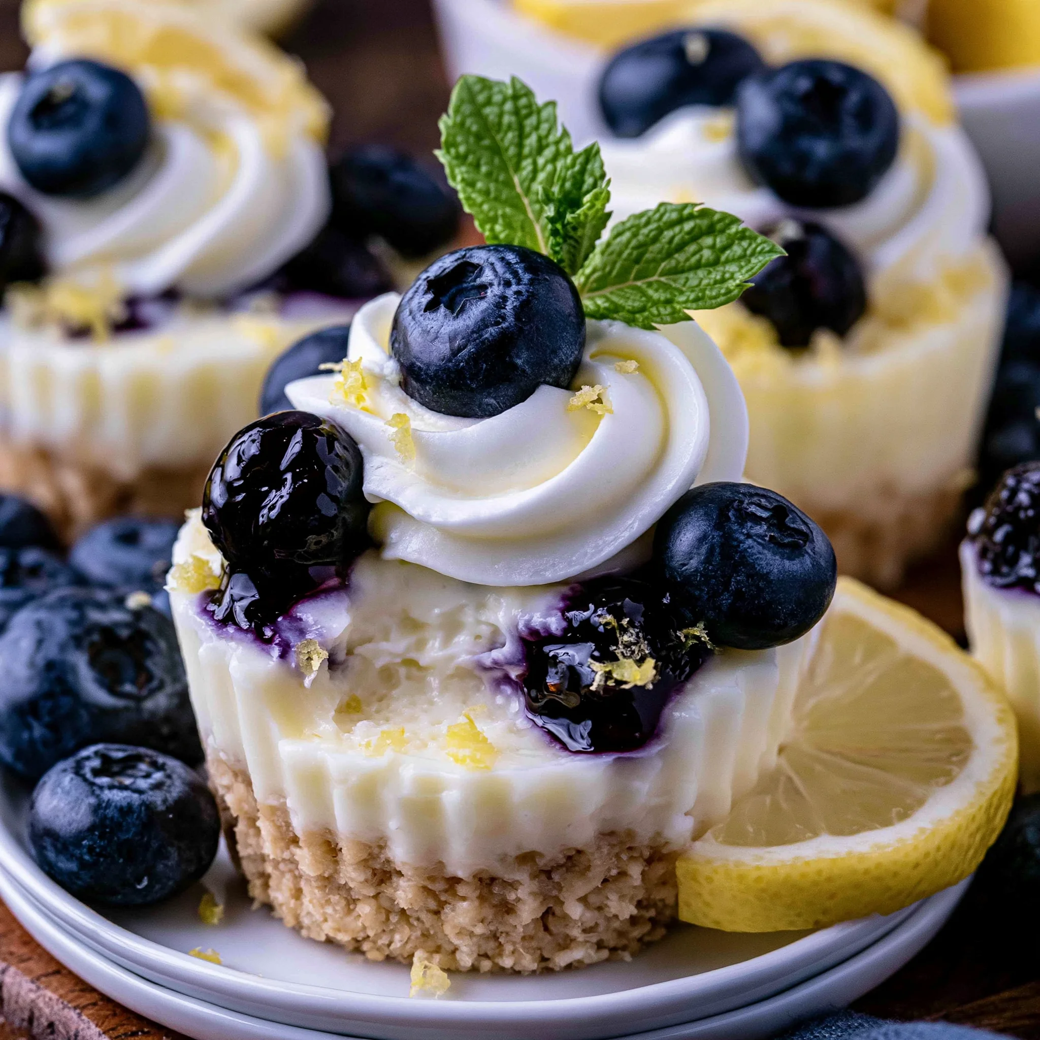No-Bake Lemon Blueberry Cheesecake Cups Recipe