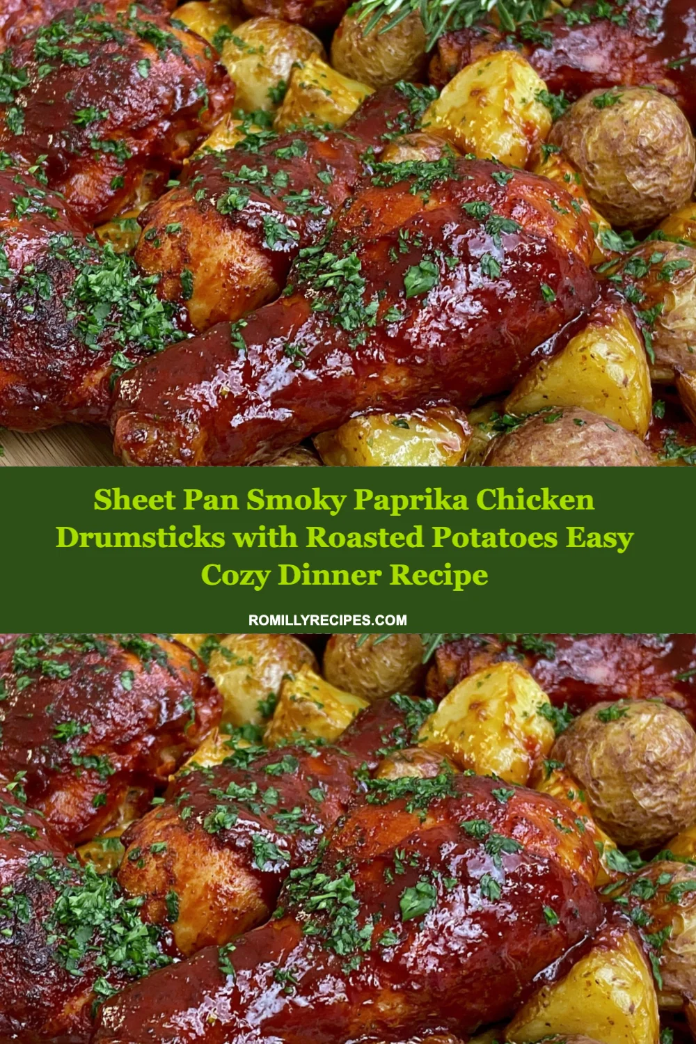 Sheet Pan Smoky Paprika Chicken Drumsticks with Roasted Potatoes for a Cozy Dinner Delight